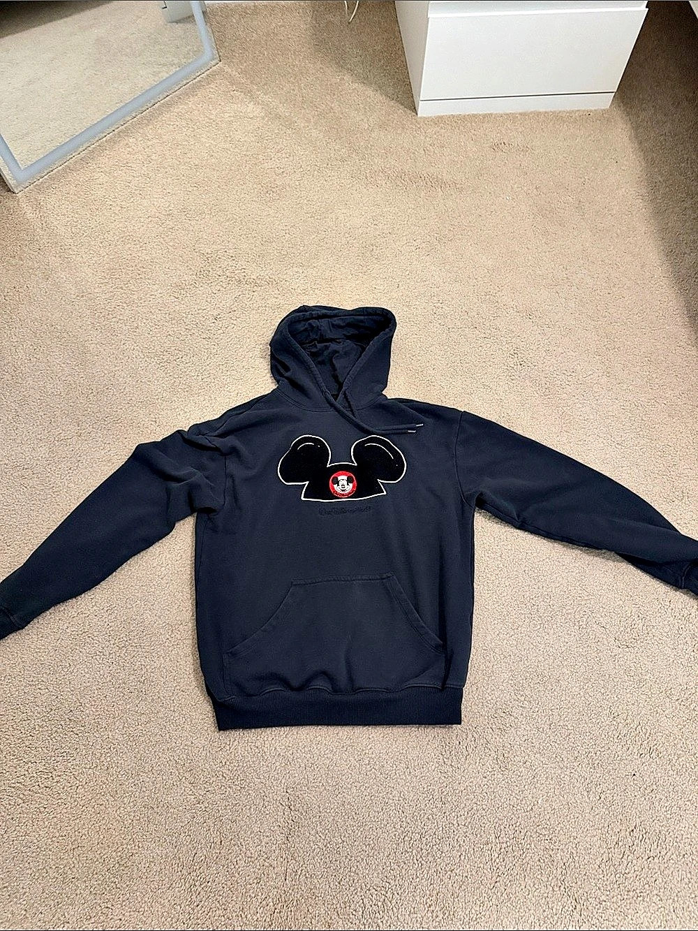 Disney World Mickey Ear Hat Hoodie Adult Small